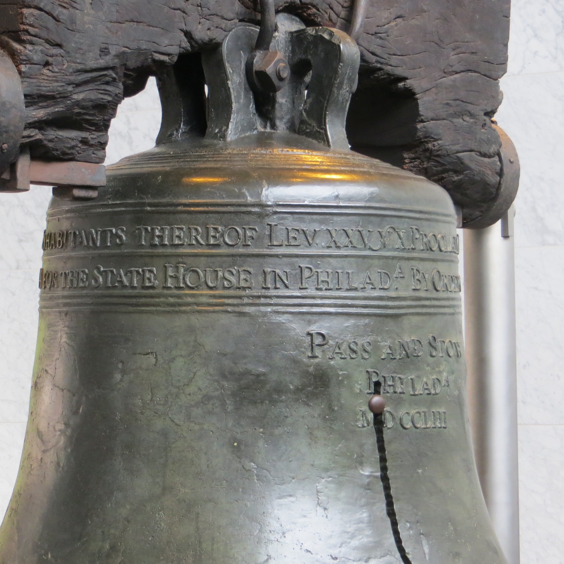 close up of the liberty bell, in honor of the liberty bell museum