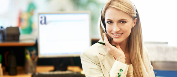 mystery shopping - blonde female call center agent