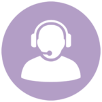 purple bpo icon man in headset